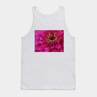 zinnia flower bloom in pink floral fantasy Tank Top